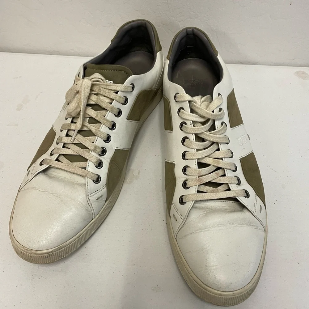 HUGO‎ BOSS Two Tone Leather Trainers / Sneakers Size 46 US 13